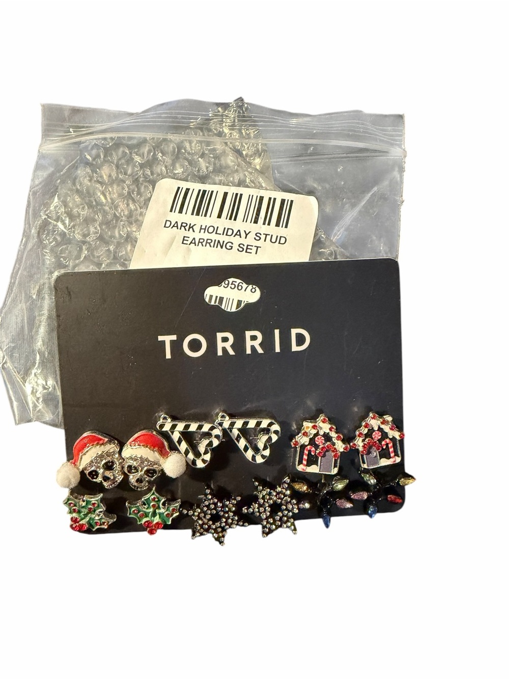 Torrid Dark Holiday Stud Earring Set of 6 pairs